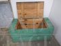 Vintage chest in green larch wood, 1950s