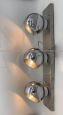 Vintage iron wall lamp with three spotlights attributed to Reggiani     
                            
