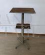 Vintage 1950s iron TV stand pedestal structure