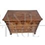 Antique 19th century chest of drawers with four drawers and turned columns