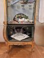 Antique carved and gilded display cabinet from the mid-19th century