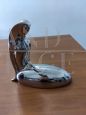 Vintage silver ceramic mermaid figurine