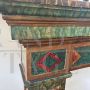 Antique 19th century hand-painted fireplace surround