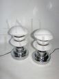Pair of mushroom table lamps, mid-century 1960s