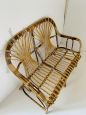Franco Albini wicker set with a sofa and two armchairs, 1960s