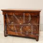 Antique Empire chest of drawers in walnut with drop-down drawer, 1800s