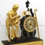Antique Parisian Empire clock depicting Forbans and Oedipus, 19th century
