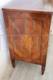 Antique Louis XVI style chest of drawers in inlaid walnut