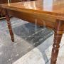 Antique extendable farmhouse Tuscan table in solid walnut, 19th century