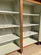 Large antique rustic pantry cupboard in natural fir