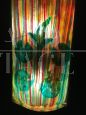 Rare pair of Cenedese wall lamps in multicolored Murano glass