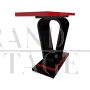Red and black lacquered Art Deco style double-sided console