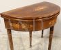 Charles X console table in inlaid walnut, Italy 19th century