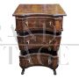 Pair of 19th century Venetian bedside tables in walnut and briar