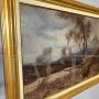 Alberto Cibrario - Antique landscape painting oil on wood, Italy 1910