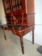 Antique showcase bookcase with writing desk, mid 19th century