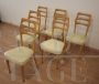 Set of 6 dining chairs by Vittorio Dassi, Italian mid-century modern design