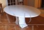 Samo table by Carlo Scarpa for Simon in white Carrara marble, 1970s
