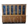 Large double-body art deco display bookcase in thuja briar