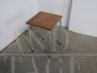 1970s square industrial stool