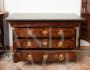 Antique French Empire chest of drawers in mahogany feather with marble top
