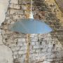 Delmas pendant light in blue-mauve metal, 1980s