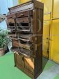 Vintage oak lawyer's filing cabinet with doors and drawers