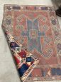 Antique 19th-century Turkish red wool rug with geometric patterns, 170 x 130 cm