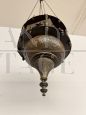 Moroccan lantern from the 1920s in copper with stained glass