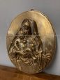 Antique bronze high relief depicting Virgin with Child, 19th century