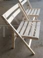 Pair of folding chairs by F.lli Reguitti in white wood