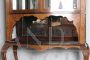 Antique Dutch mirror display cabinet from the 19th century with bois de rose inlays