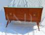 1950s sideboard with light blue glass top