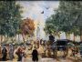 Turri - Painting with Ducale Park in Parma, oil on panel from the 20th century