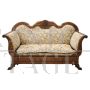 Antique Charles X period sofa in carved walnut, 19th century
