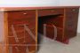Vintage office set with desk and cabinet in rosewood and skai