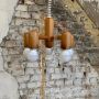 Design chandelier by Hustadt Leuchten in wood, 1980s