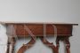 Antique Piedmontese refectory desk or table in solid walnut, 18th century