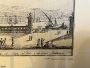 Antique print with the Royal Palace Square of Messina, Italy 18th century