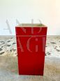 Pedestal or container in burgundy formica, Italy 1970s