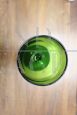 Green Empoli artistic glass cup vase, Italy 1960s