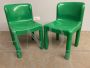 Pair of green chairs designed by Carlo Bartoli for Kartell, space age from the 70s   