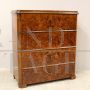 Antique Biedermeier dresser in walnut briar with drop-down top