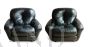 Pair of Sapporo armchairs by Mobil Girgi in black skai leather