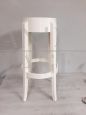 Charles Ghost high stool by Philippe Starck for Kartell in white plastic                       
                            