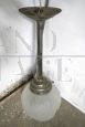 1920s pendant light in bud decorated glass