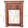 Antique Empire fireplace mirror in walnut, early 19th century