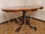 Mid-19th century Victorian center table with violin-shaped top