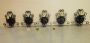 Set of five vintage wrought iron wall lights