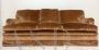 Tawny brown silk velvet sofa